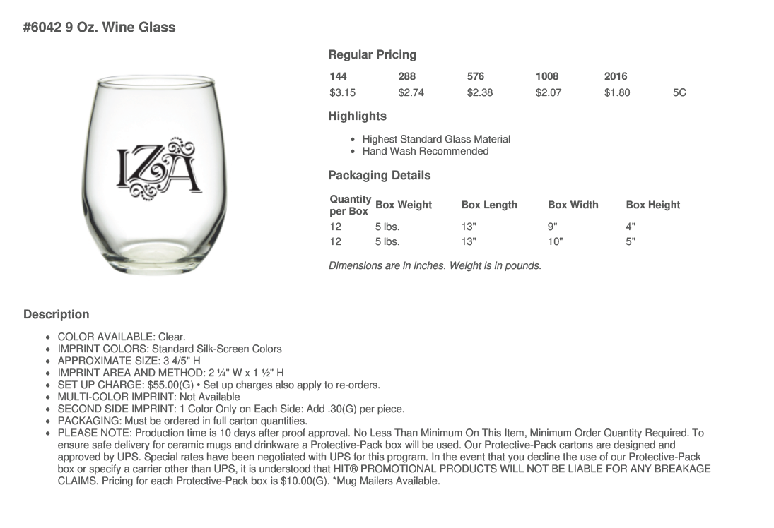 #6042 - 9 OZ. WINE GLASS